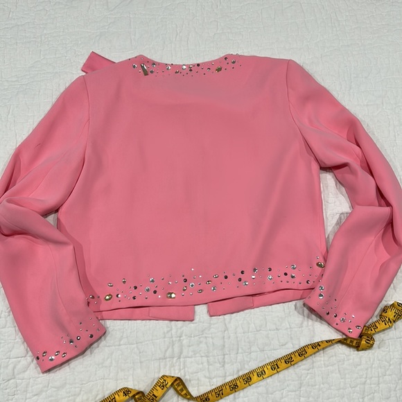 Juicy Couture Black Label Pink Lemonade Pearl Rhinestone Embellished Jac… - Picture 15 of 16